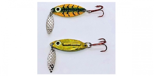 PK Lures Rattling Spoon Gold Holo Back