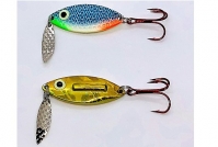 Click to view PK Lures Rattling Spoon Gold Holo Back